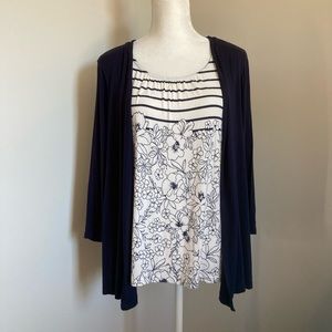 CROFT & BARROW 2-IN-1 WATERFALL TOP SIZE XL